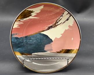 West Elm Abstract Brushstroke Plate