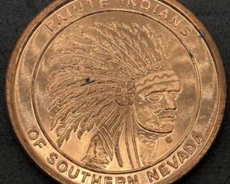 Cooper Medal with Paiute Indians Southern Nevada