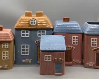 Vintage Ceramic Cottageware Canister Set