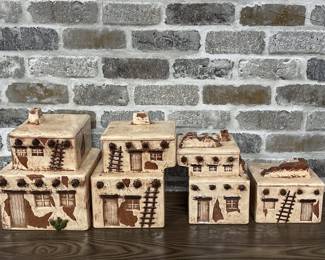 Southwestern Adobe Cottageware Canisters
