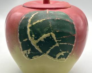 Vintage Hull Pottery Blushing Apple Cookie Jar