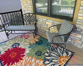Outdoor Patio Furniture and Outdoor Area Rug