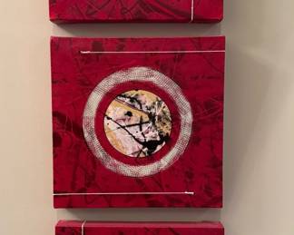 Mixed Media Set of 3 Panels "Never Beads" by SHAWN WOLTER