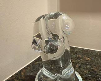 Signed Nude Figural Art Glass