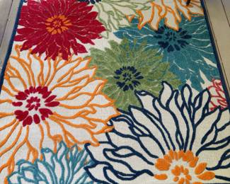 Outdoor Floral Area Rug