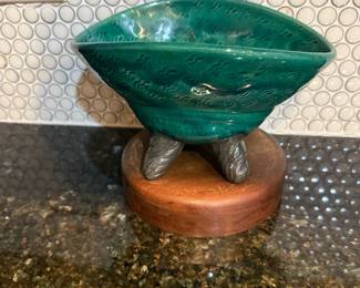 Handmade Footed Pottery Bowl