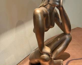 Unsigned Nude Figural Plaster Sculpture