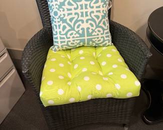 Faux Wicker Armchair