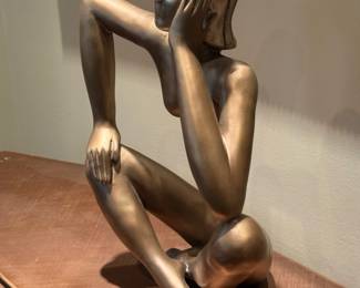 Unsigned Nude Figural Plaster Sculpture