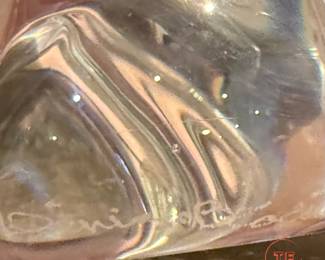 Signed Nude Figural Art Glass