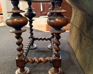 JOHN RICHARD Side Table with Barley Twist Legs