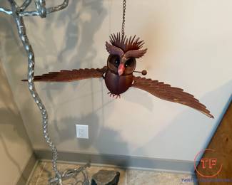 Owl Metal Garden Sculpture