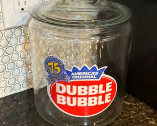 DUBBLE BUBBLE 75th Anniversary Glass Jar
