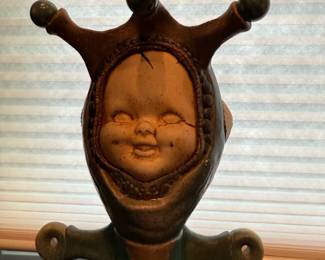 Handmade Figural Pottery Sculpture Signed Thompson