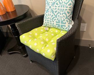 Faux Wicker Armchair