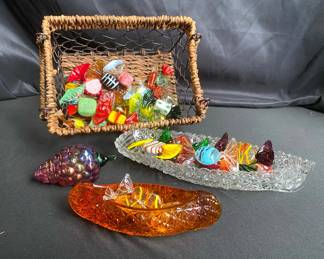 Glass Candies Dishes And Decorative Basket