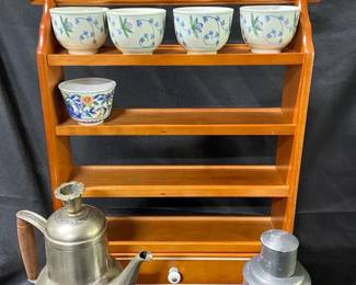 Lenox Spice Village With Oneida Teapot And Vintage Asian Tea Caddy