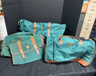 Polo Ralph Lauren Green Luggage Bags Set Of Four