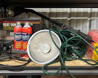 Milwaukee Heat Gun With Garden Light Stakes And Extension Cords