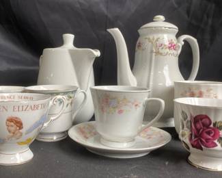Style House Fine China And Melitta Teapots With Teacups From Duchess Royal Windsor Truly Tasteful