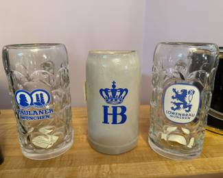 Beer mugs acquired from Oktoberfest in Germany in the 70’s
