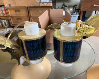 MCM MOE Honeycomb Pendant Lamps (3) Will need restoration.