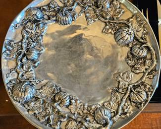 Fall pewter plate