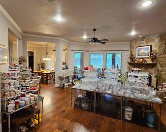 A dream room full of crystal/glassware!