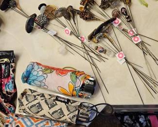 Umbrellas and hair pins