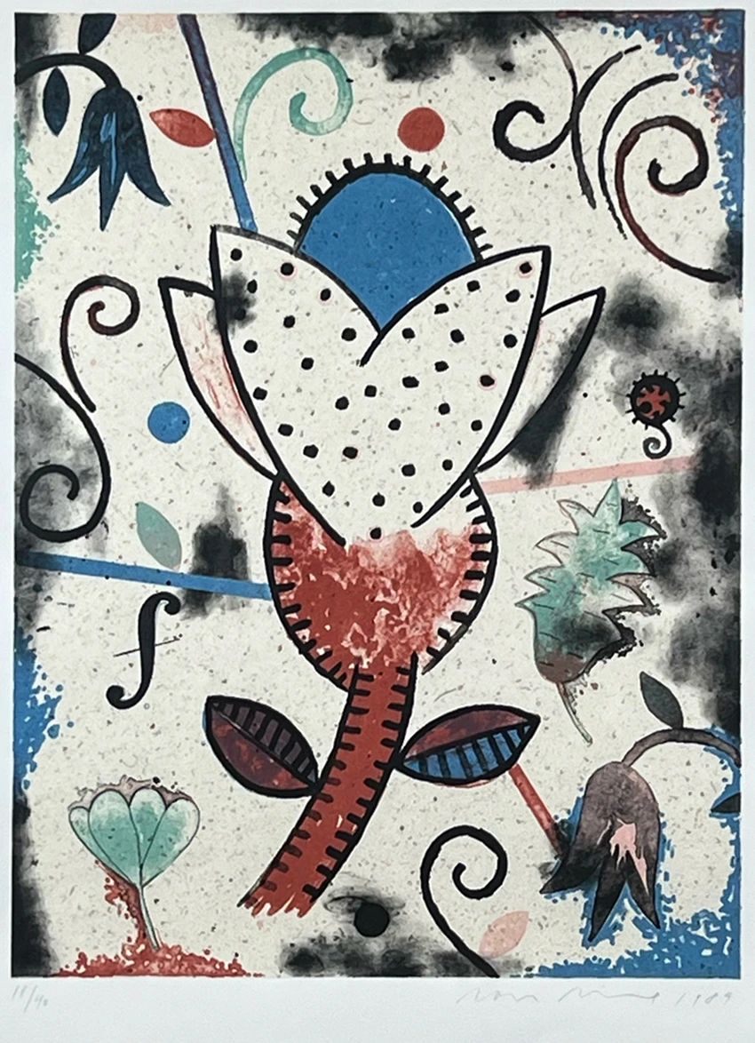 DAN RIZZI LITHOGRAPH | Color lithograph 34.5 x 26.5 Pencil Signed, dated “1989” and numbered “18/40” on bottom - h. 44 x w. 36 in