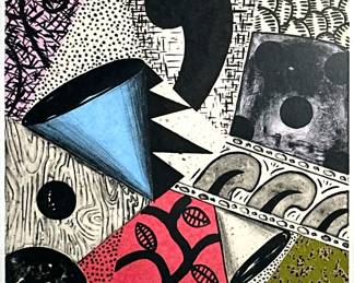 DAN RIZZIE LITHOGRAPH | valon Color lithograph 29.5 x 25 in. Sight Signed & dated “1988” lower right, numbered “15/30” lower left - h. 33.5 x w. 29 in (frame)