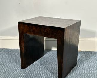 CHISTA CONTEMPORARY WOOD SIDE TABLE | Thick, solid wood side table - h. 18 x w. 13.5 x l. 18 in