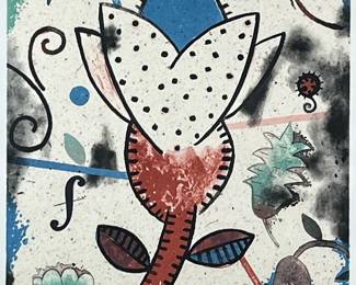 DAN RIZZI LITHOGRAPH | Color lithograph 34.5 x 26.5 Pencil Signed, dated “1989” and numbered “18/40” on bottom - h. 44 x w. 36 in