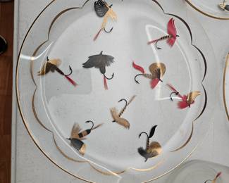 Mid century meth fishing lure plate