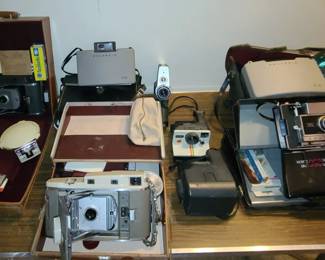 Vintage.
Polaroid cameras
