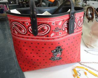 Reversible Mickey Mouse Leather Coach Tote