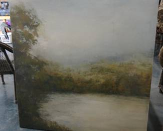 Mystic Lake Canvas by Jack of all Trades 47 x 47