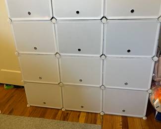 White storage cubicles we have many of these