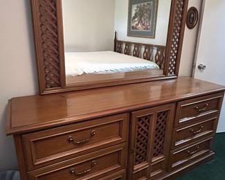 MCM Drexel dresser and mirror.
