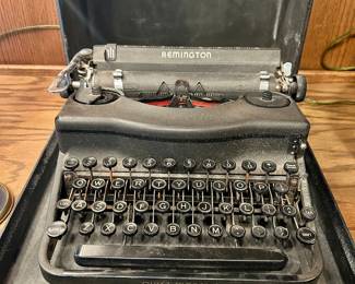 Vintage Remington "Quiet Model 1" typewriter.