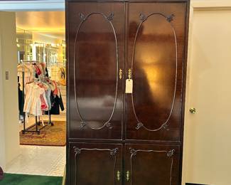Century Media Armoire - Chippendale style with electrical panel, pullout/swivel TV shelf, and adjustable shelves.
