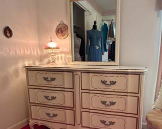 Matching dresser with mirror.