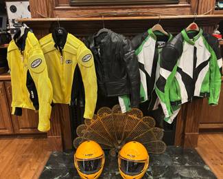 Joe Rocket Ballistic motorcycle riding jackets, Frank Thomas leather jacket, Teknic leather jackets and NOLAN helmets.
