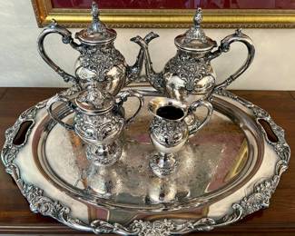 Silverplate tea set