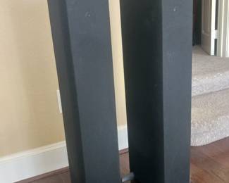 Surround sound tower speakers.