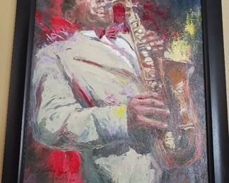 Nienad Mirkovich gislee, oil, canvas, signed, numvered.