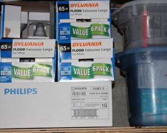 Large assortment of lightbulbs