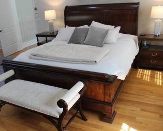 Beautiful Bedroom Set, side tables, lamps