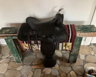 Roy Rogers child's leather saddle