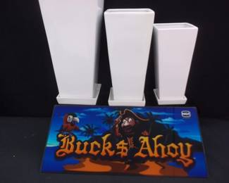 Buck & Ahoy Glass Sign